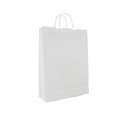 WHITE CARRY BAG MEDIUM 420 X 310 X 100MM EA  PK50CTN 250