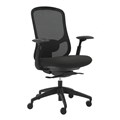 BURO QUANTUM CHAIR MESH BACK WITH ARMS BLACK