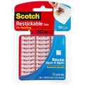 SCOTCH R100 MOUNTING SQUARE TABS REUSABLE 254MM CLEAR PACK 18