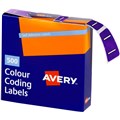 AVERY 43209 LATERAL FILE LABEL SIDE TAB COLOUR CODE I 25 X 38MM PURPLE PACK 500