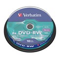 VERBATIM DVDRW 47GB SILVER PACK 10