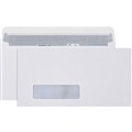 CUMBERLAND DLX ENVELOPES SECRETIVE WALLET WINDOWFACE STRIP SEAL LASER 90GSM 235 X 120MM WHITE BOX 500