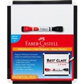 FABERCASTELL DOUBLE SIDED MAGNETIC WHITEBOARD AND 1 X BONUS BICOLOUR MARKER 260 X 310MM