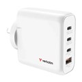 VERBATIM GAN WALL CHARGER 4 PORT 140W WHITE