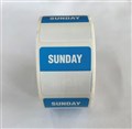 DAY STICKER 32MM SUNDAY BLUE PK500