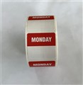 DAY STICKER 32MM MONDAY RED PK500