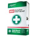 TRAFALGAR WORKPLACE FIRST AID KIT METAL CASE WALL MOUNT