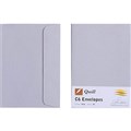 QUILL C6 COLOURED ENVELOPES PLAINFACE STRIP SEAL 80GSM 114 X 162MM GREY PACK 25