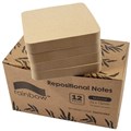 RAINBOW REPOSITIONAL NOTES 76 X 76MM 100 SHEET PAD NATURAL PACK 12