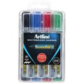 ARTLINE 577 WHITEBOARD MARKER BULLET 3MM ASSORTED HARD CASE PACK 4
