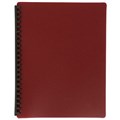 MARBIG DISPLAY BOOK REFILLABLE 20 POCKET A4 MAROON