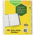 MARBIG DIVIDER INSERTABLE EXTRA WIDE MANILLA 5TAB A4 WHITE