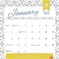 SASCO 4016 MAGNETIC 325 X 315MM WALL PLANNER MONTH TO VIEW ASSORTED
