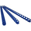 REXEL PLASTIC BINDING COMB ROUND 21 LOOP 125MM A4 BLUE BOX 100