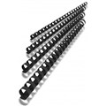 REXEL PLASTIC BINDING COMB ROUND 21 LOOP 25MM A4 BLACK BOX 50