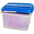 CRYSTALFILE PORTA STORAGE BOX 32 LITRE BLUECLEAR