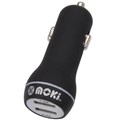 MOKI USB CHARGER DUAL BLACK
