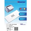 UNISTAT 38942 MULTIPURPOSE LABEL 16UP 99 X 34MM WHITE PACK 100
