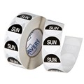 AVERY 937335 REMOVABLE DAY LABEL SUNDAY 24MM BLACKWHITE BOX 1000