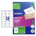 AVERY 952001 L7161 QUICK PEEL ADDRESS LABEL WITH SURE FEED LASER 18UP WHITE PACK 20