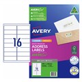 AVERY 952002 L7162 QUICK PEEL ADDRESS LABEL WITH SURE FEED LASER 16UP WHITE PACK 20