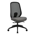 BURO FORCE ERGONOMIC OFFICE CHAIR BLACK FRAME GREY SEAT BONUS CHAIRMAT INCLUDED