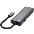 COMSOL HUB USBC TO 4 PORT USBA 30 GREY