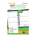 DEBDEN DAYPLANNER DK1700 DESK EDITION REFILL WEEK TO VIEW 216 X 140MM WHITE