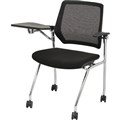 ACE DEMI CHAIR MESH BACK WITH WRITING TABLET BLACK