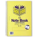 SPIRAX 570 NOTEBOOK 7MM RULED SPIRAL BOUND SIDE OPEN 2 POCKETS 200 PAGE A5