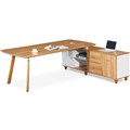ARBOR EXECUTIVE CORNER WORKSTATION RHS 2200 X 1850 X 720MM AMERICAN WALNUT