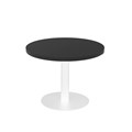 RAPIDLINE ESTILLO ROUND COFFEE TABLE 600 X 755MM BLACK TOP AND WHITE PC