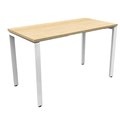 RAPIDLINE DELUXE PROFILE STEEL FRAME TABLE 1200 X 600MM NATURAL OAKWHITE