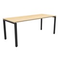RAPIDLINE DELUXE PROFILE STEEL FRAME TABLE 1500 X 750MM NATURAL OAKBLACK