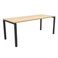 RAPIDLINE DELUXE PROFILE STEEL FRAME TABLE 1800 X 750MM NATURAL OAKBLACK