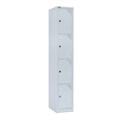 GO STEEL 4 DOOR LOCKER 455 X 305 X 1830MM SILVER GREY