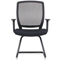 RAPIDLINE HARTLEY VISITOR CHAIR CANTILEVER MEDIUM MESH BACK ARMS BLACK