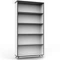 RAPID INFINITY DELUXE BOOKCASE 1800 X 900 X 315MM NATURAL WHITE LAMINATE BLACK EDGING