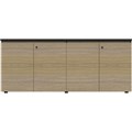 RAPID INFINITY DELUXE 4 SWING DOOR CUPBOARD 1800 X 450 X 730MM NATURAL OAK LAMINATE BLACK RIGID EDGING
