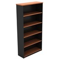 OM OPEN BOOKCASE 900 X 320 X 1800MM CHERRYCHARCOAL