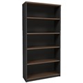 OM PREMIER OPEN BOOKCASE 900 X 320 X 1800MM REGAL WALNUTCHARCOAL