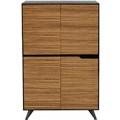 NOVARA CABINET 4 DOOR 1224 X 425 X 1750MM ZEBRANO TIMBER VENEER
