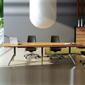 NOVARA BOARDROOM TABLE 3000 X 1200 X 750MM ZEBRANO TIMBER VENEER