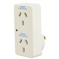 ITALPLAST POWER DOUBLE ADAPTOR WITH SURGE PROTECTION WHITE