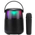 MOKI STARMAKER KARAOKE COMBO WITH MICROPHONE AND LED SPEAKER BLACK