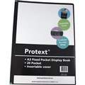 PROTEXT DISPLAY BOOK NONREFILLABLE INSERT COVER 20 POCKET A3 BLACK