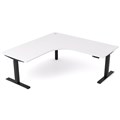 OLG AGILE ELECTRIC TRIPLE 3 COLUMN WORKSTATION LH 1800 X 1800 X 750MM BLACK FRAME WHITE TOP