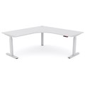 OLG AGILE ELECTRIC TRIPLE 3 COLUMN WORKSTATION LH 1800 X 1800 X 750MM WHITE FRAME WHITE TOP