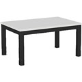 OLG AXIS COFFEE TABLE 900 X 600MM BLACK FRAME WHITE TOP