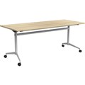 OLG UNI FLIP TABLE WHITE FRAME 1600 X 750MM NEW OAK RAVINE